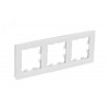 Изображение товара ATLASDESIGN NATURE 3-постовая РАМКА, НАТУРАЛЬНОЕ СТЕКЛО, БЕЛЫЙ (1шт) C2 ATN360103