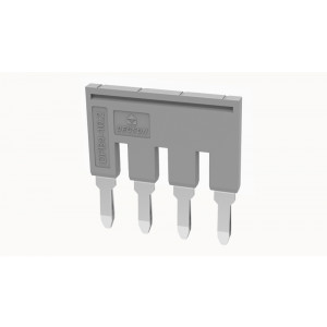 Соединительная перемычка DFB4-10.2-11-00Z(H), Соединительная перемычка, 4 полюса, изолированная, вилочная, для клемм: DS10, цвет: серый