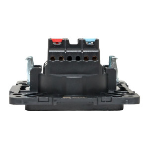 Розетка 1-м СП Стокгольм 10А IP20 без заземл. защ. шторки механизм черн. PROxima EZR10-022-10