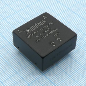 AM6CW-11012S-NZ, Импульсный DC/DC преобразователь напряжения (из 110 в 12 В) 6 Вт вход 40..160 В выход 12 В/500 мА корпус 1x1 развязка вход/выход , 1500VDC, рабочий диапазон , -40..85 °С, расширенный входной диапазон, длительная защита от КЗ, высокий КПД