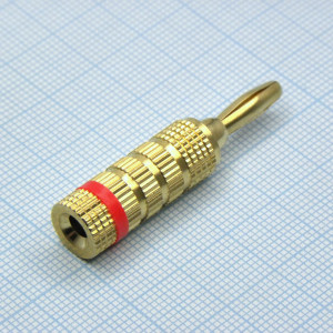 Щуп BANAN мет. б/пайки Gold тип2, разъем BANANA