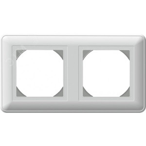 W59 AQUA 2-постовая РАМКА, IP44, БЕЛЫЙ C3(2) KD-2B-18