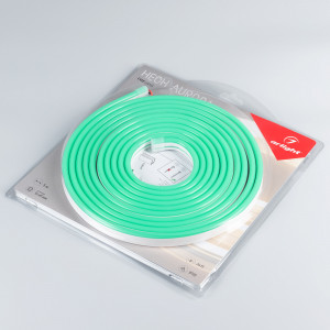 Лента герметичная AURORA-PS-A120-16x8mm 24V Green (10 W/m, IP65, 2835, 5m) 036692, Гибкий неон AURORA в силиконовой оболочке. Светодиоды SMD2835, 120 шт-м, цвет ЗЕЛЁНЫЙ. Сечение 16х8 мм, горизонтальный (боковой) изгиб, IP65, шаг резки 8.33 мм, мощность 10 Вт-м, напряжение питания DC 24V. Укомплектован заглушками и 30см проводом питания.