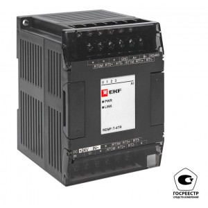Модуль ввода термосопротивлений REMF 4 PRO-Logic EKF (с поверкой) REMF-T-4TR-V