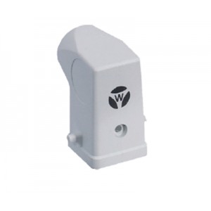 Крышка разъема 76.350.0760.1, Крышка разъема на кабель, типоразмер 3A, без уплотнителя, 1 отверстие с резьбой для кабельных вводов M20x1,5, с боковым расположением, без защелок (упоры для двух защелок), материал корпуса: пластик