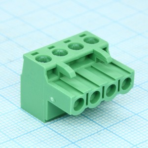 2EDGKF-5.0-04P-14-00A(H), Блок соединительный винтовой 4 контакта шаг 5.0мм зеленый