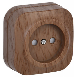 РСш20-2-ХД Розет. 1-ая без з/к с з/ш о/у 10А GLORY дуб ERH13-K24-10