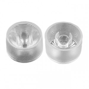 Линза ARL-PC385-U1560-D22xH13-HT 032893, Одиночная линза цельная (с несъемным холдером) для мощного светодиода Emitter. Угол обзора: вертикальный 15°, горизонтальный 60°, прозрачная микропризма. Материал PC. Диаметр 21.8 мм, высота 13.45 мм.