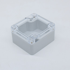 G201C -IP67, Герметичный корпус из поликарбоната с прозрачной крышкой, IP67, светло-серый