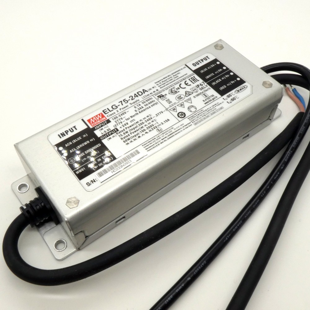 Изображение товара Источнок питания MEAN WELL ELG-75-24DA IP67 DALI димминг 75.6 Вт