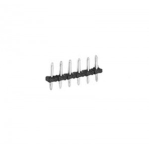 Контакт штыревой Z5.535.3625.0, Штыревой контакт, вертикальный, на плату, диаметр штыря 1 мм, шаг 3,5 мм, 6 полюсов, фиксация на плате пайкой, 250V, 4А, цвет: черный, серия 8520 S