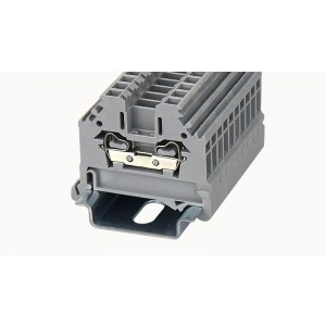 WS2.5-SD-01P-11-00Z(H), Проходная клемма, тип фиксации провода: пружинный, номинальное сечение: 2,5 мм кв., 24А, 800V, ширина: 5 мм, цвет: серый, тип монтажа: DIN35
