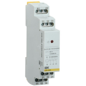 Промежут. реле.OIR 3 конт (8А). 110В AC/DC OIR-308-ACDC110V