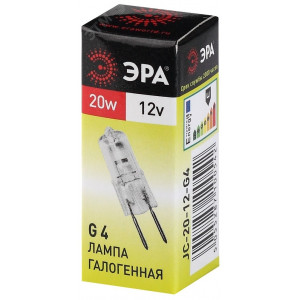 Лампа галогенная G4-JC-20W-12V ЭРА C0027369