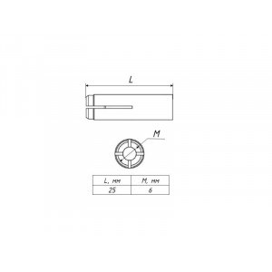 Анкер стальной забивной М6 aszm6