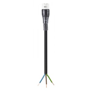 Соединитель RST20I3K1B- 15P  10GL, Кабельная сборка, оконеченная розеточным разъемом RST20i3, и свободным концом, 3 полюса, длина кабеля: 1 метр, сечение жил кабеля: 3х1,5 мм.кв., номинальные характеристики: 250V+PE, 16А, цвет контактных вставок: серый, цвет кабеля: черный