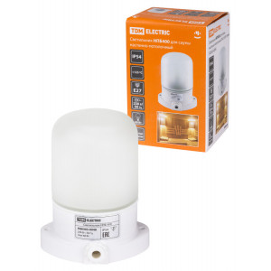 Светильник НПБ400 для сауны настенно-потолочный белый, IP54, 60 Вт, белый, TDM (кр.1шт) [SQ0303-0048]