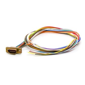 DCDM-15S6E5-18.0B, Соединители D-Sub Micro-D MICRO 15 SKT 18" RBW