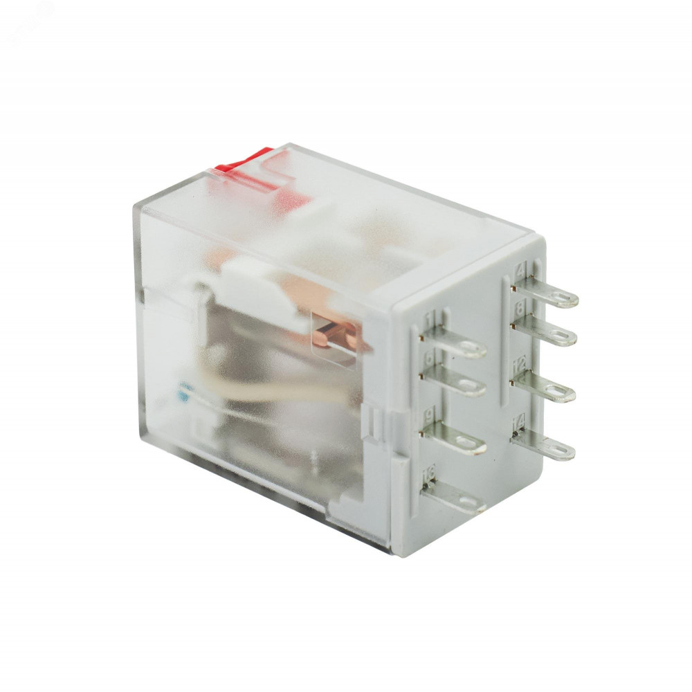 Изображение товара Миниатюрное промышленное реле IR-230AC-W2CO-D с тест-кнопкой и светодиодом