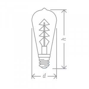 Лампа светодиодная 61 628 NLL-F-ST64-4-230-2.5K-E27-SPIRAL 4Вт грушевидная прозрачная 2500К тепл. бел. E27 180лм 176-264В Navigator 61628