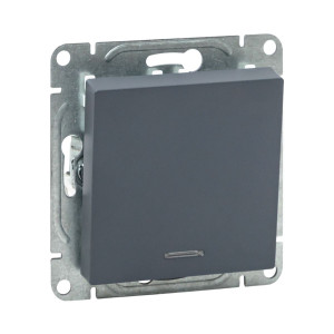 Механизм выключателя, одноклавишный, с подсветкой, графит Эпика EKF UP1-SWG-14