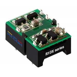 R1DX-0505/H-R, Преобразователи постоянного тока в постоянный с изоляцией 1W 5Vin +/-5Vout 100mA Dual Out