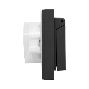 Механизм розетки двойной, 16А, IP44, с заземлением, со шторками, с рамкой, с крышками, ч-рный Эпика EKF UP1-SOB-211-44