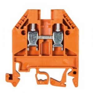 Клемма WK 4 /U Orange, Проходная клемма, тип фиксации провода: винтовой, номинальное сечение: 4 мм кв., 32A, 800V, ширина: 6 мм, цвет: оранжевый, тип монтажа: DIN 35