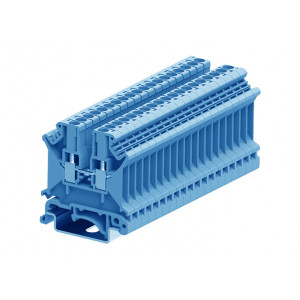 Проходная клемма 303902, Проходная клемма, тип фиксации провода: винтовой, номинальное сечение: 2,5 мм кв., 24A, 800V, ширина: 5,1 мм, цвет: синий, тип монтажа: DIN35