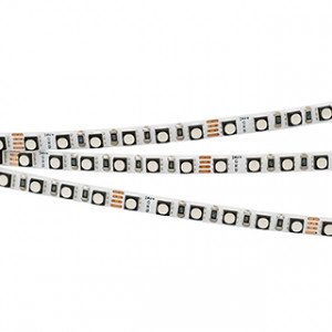 Лента MINI-120-24V RGB 5mm (3535, 5m, LUX) 025707, Гибкая лента LUX, светодиоды smd 3535, 120шт/м (600шт на 5м), узкая плата 5мм, скотч 3М. Цвет RGB. Питание 24V, мощность 8 Вт/м (40 Вт на 5м), угол 120°. Размеры 5000х5x3.3мм. Мин.отрезок 50мм, 6 шт светодиодов. Пакет 5м. Цена за 1м. Рекомендуется установ