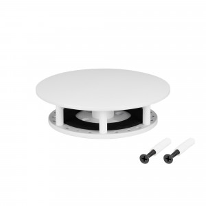 Крепление MOONLIGHT-BASE-ROUND-D25-S White 046068, Крепление герметичной ленты MOONLIGHT D25. Материал сталь, цвет белый. Размер крышки S (115х115 мм). Подходит для плоских поверхностей. Габариты держателя в сборке 115x115x32.5 мм. Диаметр основания 155 мм. Изделие укомплектовано: основанием (крепится к п