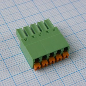 15EDGKN-3.81-05P-14-1000A(H), Разъемный клеммный блок 5 контактов. Серия 15EDGKN-1000A-3.81