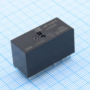 HF115FK/5-2ZS4PT, Реле силовое, 8 А, две контактные группы на переключение катушка 5 В