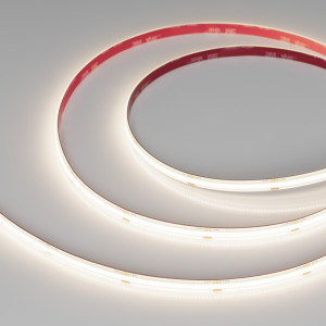 Лента герметичная COB-SE-X480-8mm 24V Day4000 (10 W/m, IP65, 5m) 045855, Лента COB сплошной засветки без видимых светодиодов, герметичная IP65 (SE - силиконовое покрытие). Светодиоды CSP 480 шт/м (2400шт на 5м). Цвет свечения ДНЕВНОЙ 4000K, высокий индекс цветопередачи CRI>90, угол 150°. Мощность 10 Вт/м (50 Вт на 5м), питание