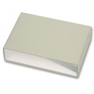 G756AV, Корпус негерметичный, с вентиляционными щелями; материал: ABS (UL94-HB); боковые панели - алюминий; размеры: 300x200x75 мм; цвет: светло-серый, боковые панели - натуральный