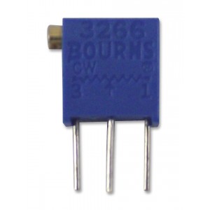 3266X-1-201LF, Потенциометр многооборотный керметный 200Ом 0.25Вт PC PIN