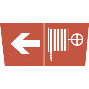 Самоклеящаяся этикетка INFO-SSA-106 350х130мм "Пожарный кран/стрелка налево" SSA-101 Б0048475