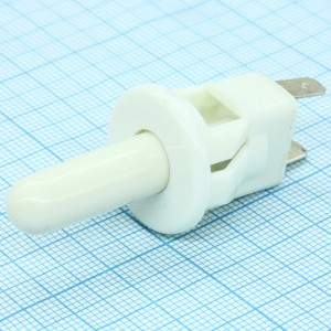 PBS-19C2 белый, Кнопка без фиксации 2,5А 250В ON-(OFF) мебельная на размыкание М19,2