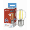 Лампа светодиодная LED-ШАР-deco 9Вт шар прозрачная 6500К холод. бел. E27 1040лм 230В 4690612036441