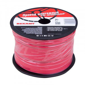 Провод ПГВА 1х1,00мм2, красный, бухта 100м