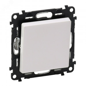 Выключатель кнопочный 1-кл. Valena Life 6А 250В с лицев. панелью безвинтов. зажимы механизм бел. Leg 752411