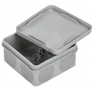 Коробка расп. КМ42435 о/п 80х80х40мм IP67 8 вв. серая UKO21-080-080-040-K41-66
