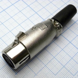 CANNON 67 7F, Аудио разъём XLR - розетка кабельная, 7 контактов, цвет - серебристый