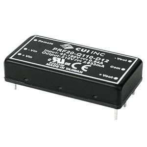 PRF20-Q110-S12, Преобразователи постоянного тока в постоянный с изоляцией dc-dc isolated, 20 W, 43 160 Vdc input, 12 Vdc, 1670 mA, single regulated output, DIP