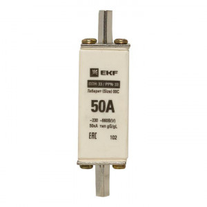 Вставка плавкая ППН-33 100/50А габарит 00C PROxima fus-33/100/50