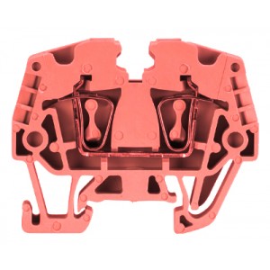 Проходная клемма (MINI) WKMF 2,5/15 RED, Проходная клемма, MINI, верхний подвод кабеля, 2 точки подключения, тип фиксации провода: пружинный, номинальное сечение: 2,5 мм кв., 24A, 500V,ширина: 5 мм, цвет: красный,тип монтажа: DIN15