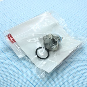 PBS-28B-2, Кнопка антивандальная d19 3A 250B (2c) OFF-(ON) плоская