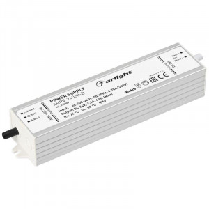 Блок питания ARPV-24060-B (24V, 2.5A, 60W) 020005, Источник напряжения с гальванической развязкой для светодиодных изделий. Входное напряжение 200-240 VAC. Выходные параметры: 24 В, 2,5 А, 60 Вт. Встроенный PFC >0,5. Герметичный алюминиевый корпус IP 67. Рабочая температура -25…+50C?. Габаритные размеры д