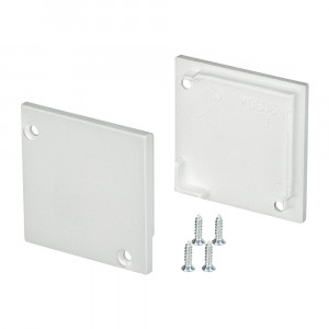 Заглушка SL-KANT-H30 SQUARE глухая 024480, Пара заглушек (без отверстия) для профиля SL-KANT-H30 с квадратным экраном. В комплекте 2 заглушки, 4 шурупа.