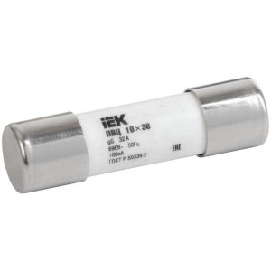 Вставка плавкая цилиндрическая ПВЦ 10х38 32А IEK CFL10-032